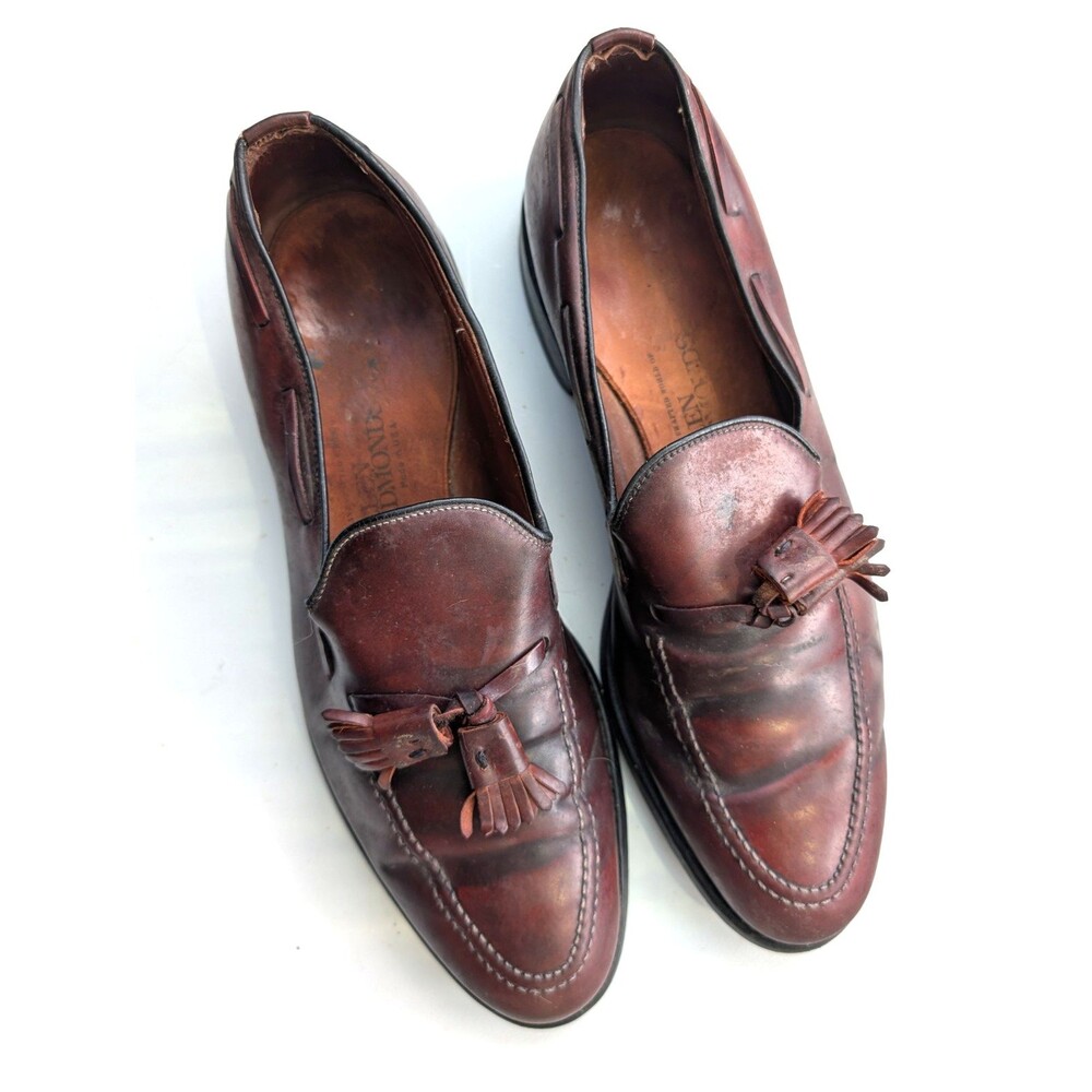 Allen Edmonds Grayson 8287 Shell Cordovan Tassel Loafers Shoes Brown Men's 10 B